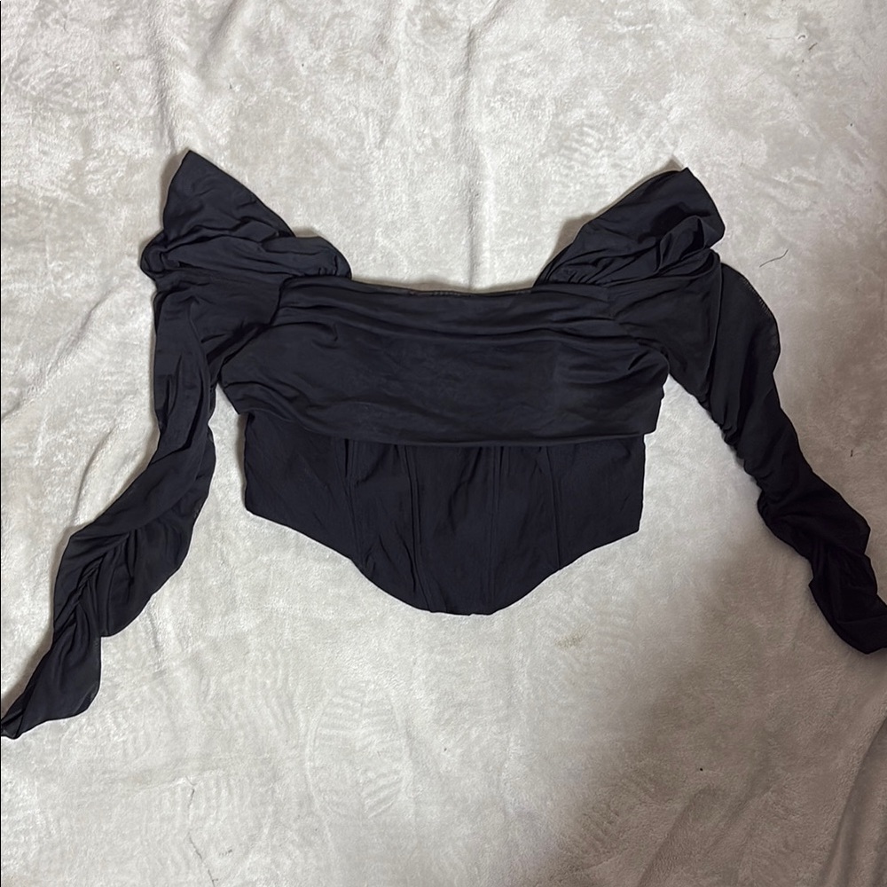 Elegant Black Off-Shoulder Top